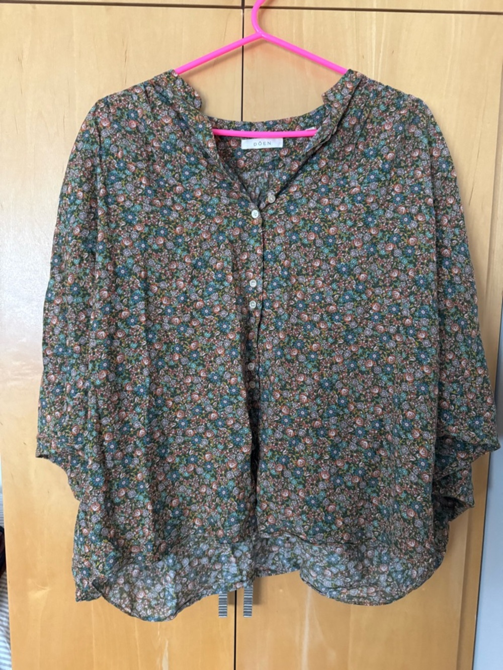 Doen Floral Button-Front Blouse XL